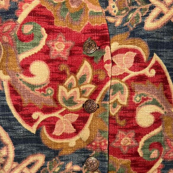 vtg 70s 80s 90s tapestry boho hippie indie festival vest - Picture 3 of 5